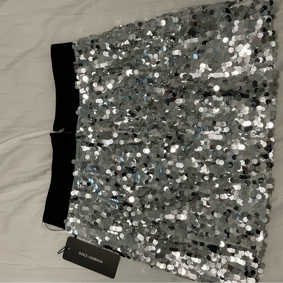Dolce & Gabbana Sparkling Silver Mini Skirt - Picture 7 of 8